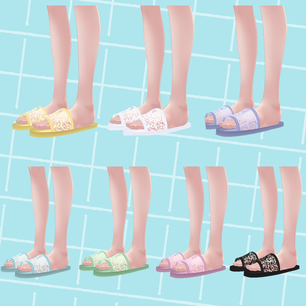 【NCs' Cloth専用】レースサンダル【Texture・material】