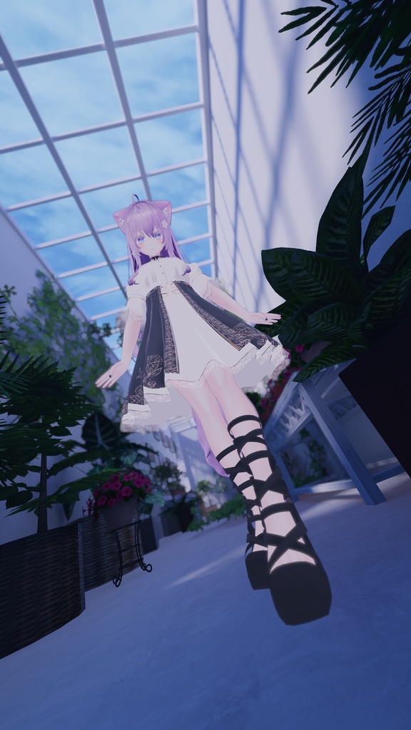 【NCs' Cloth専用】レースアップ編み上げリボンブーツ【Texture・material】