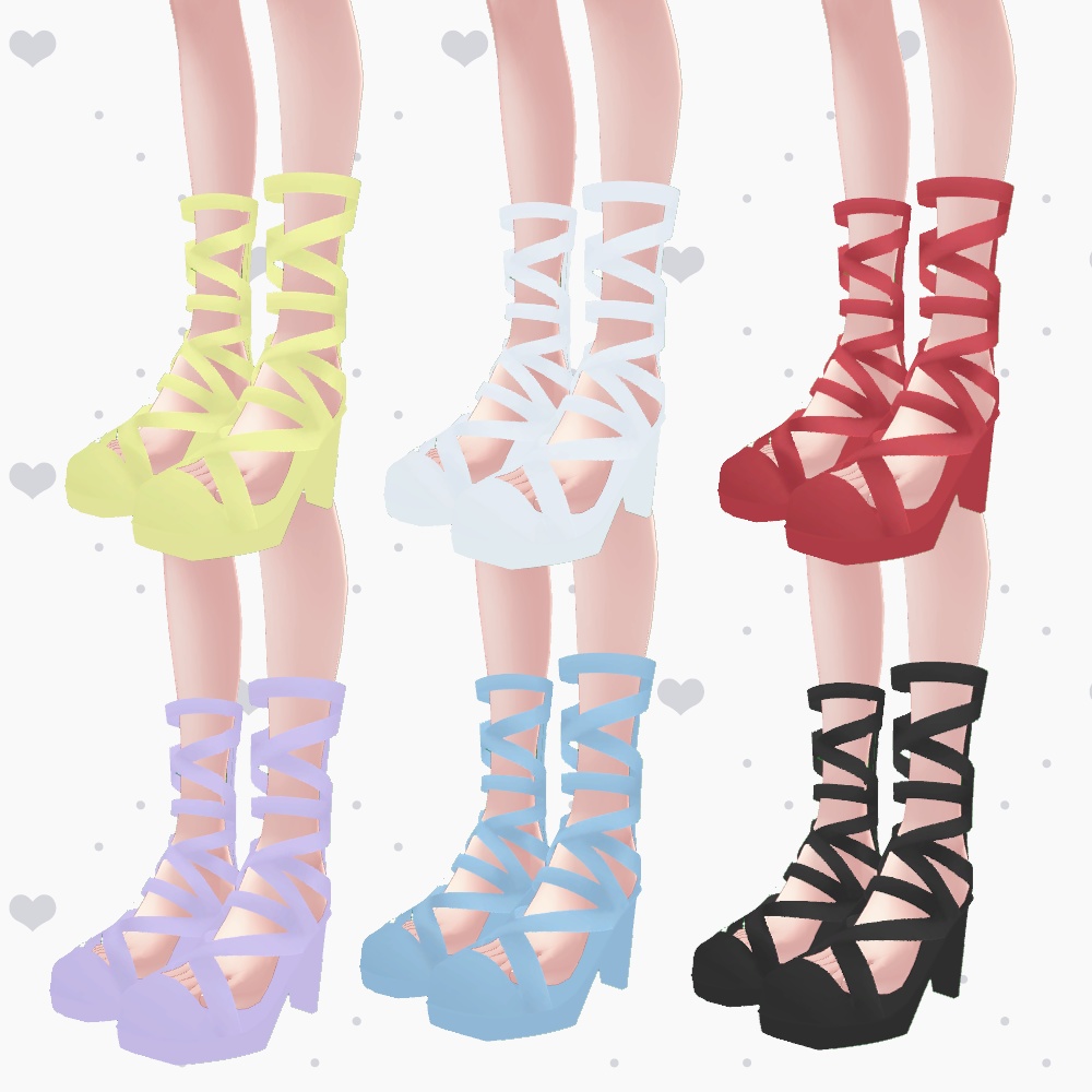 【NCs' Cloth専用】レースアップ編み上げリボンブーツ【Texture・material】