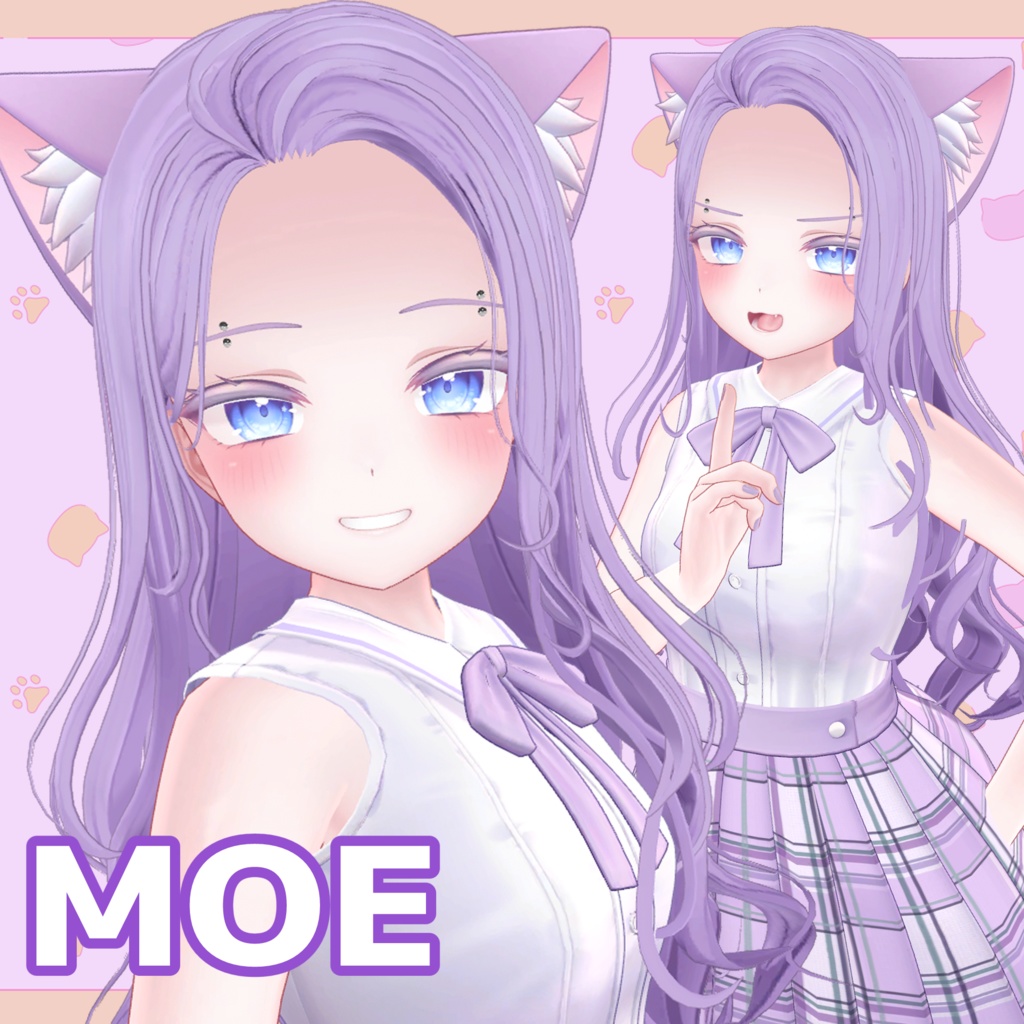 【7アバター対応】眉ピアス_女性アバター向け【MA対応】