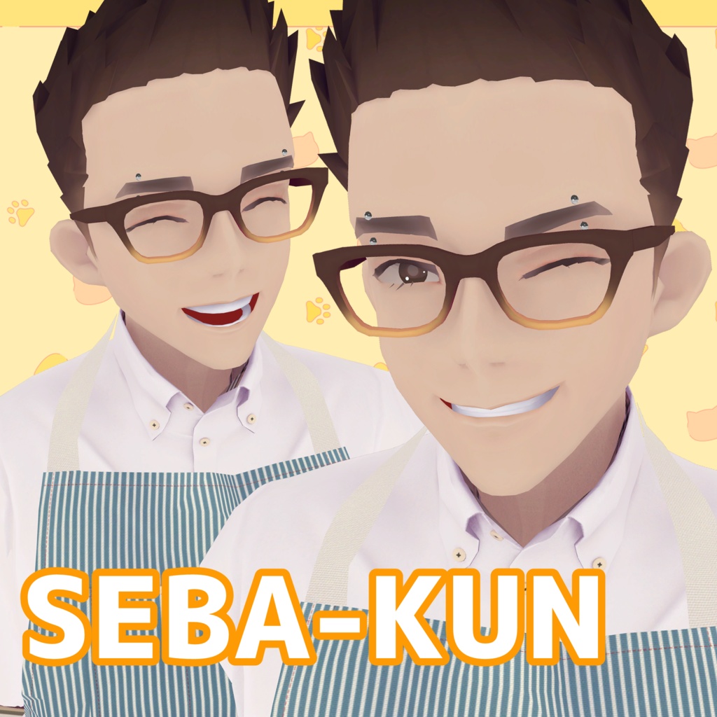 【6アバター対応】眉ピアス_男性アバター向け【MA対応】