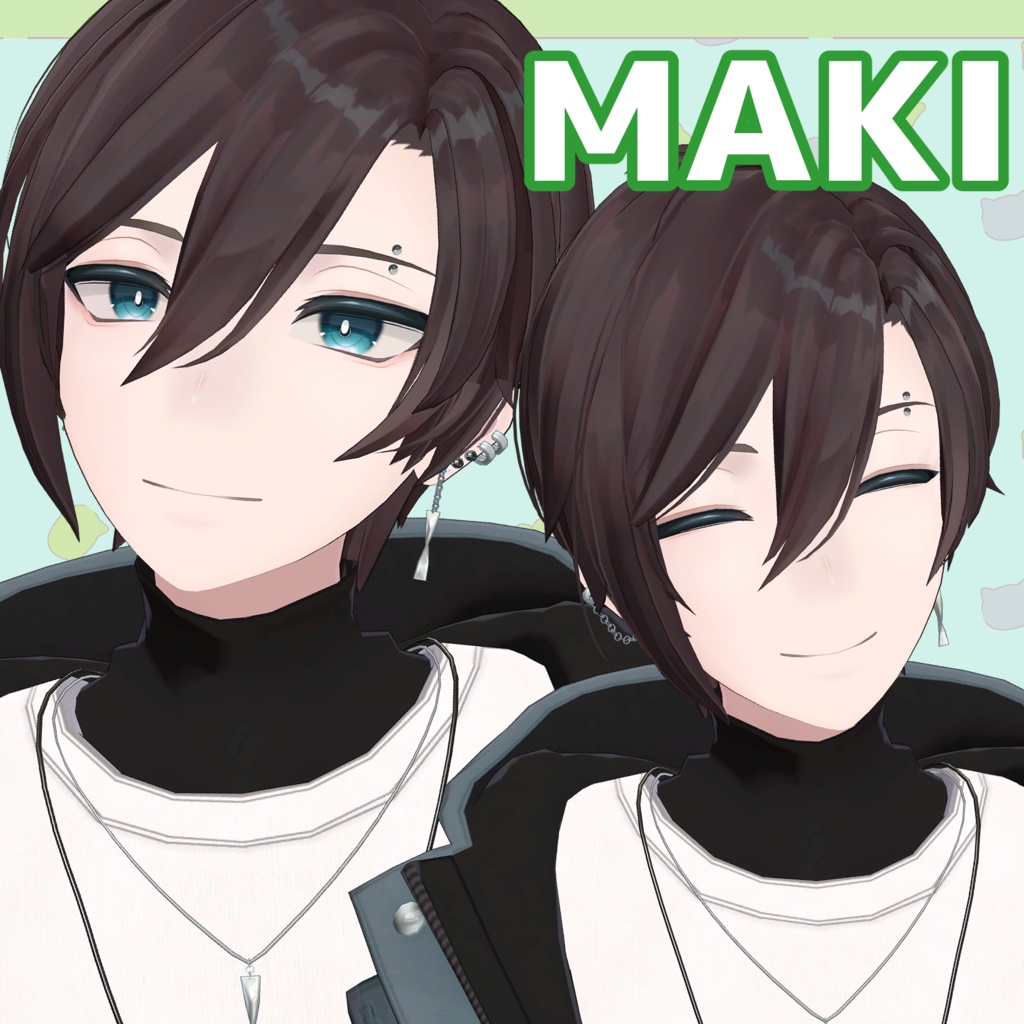 【6アバター対応】眉ピアス_男性アバター向け【MA対応】