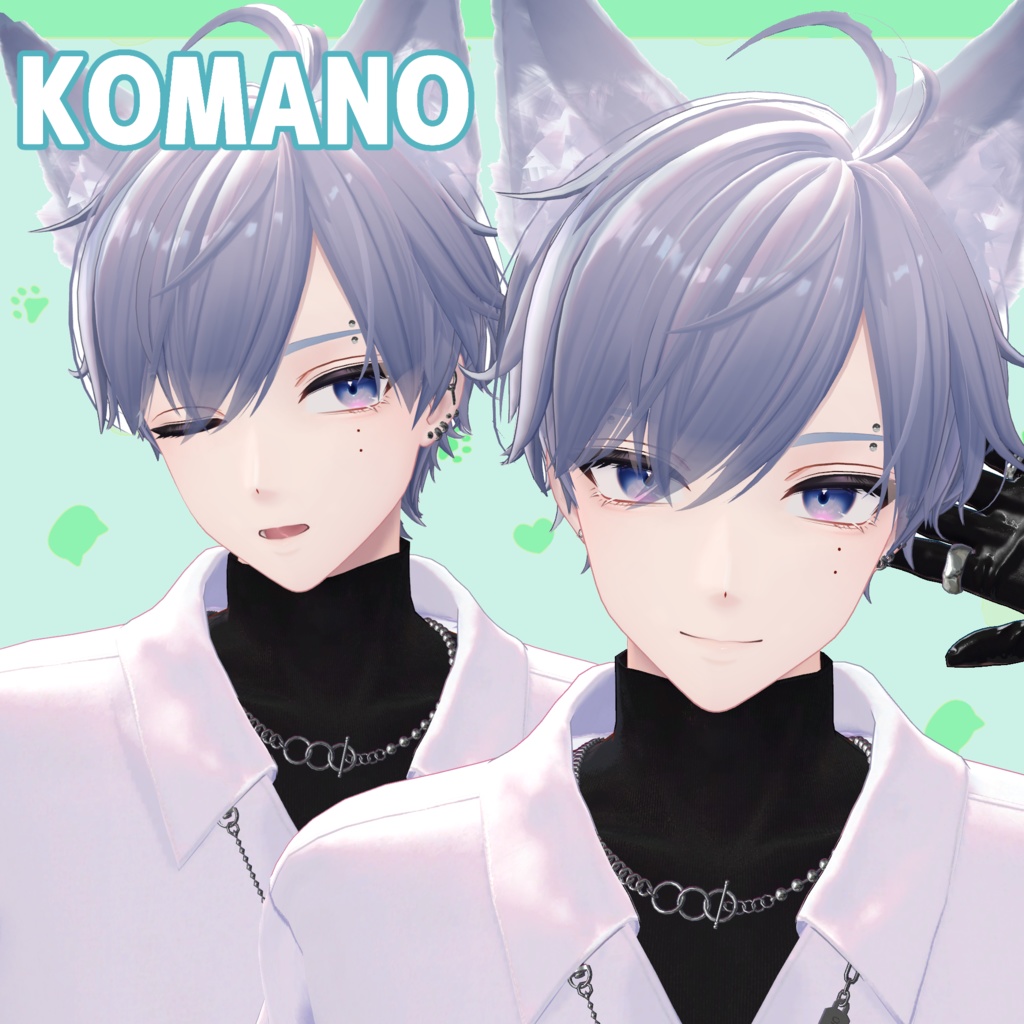 【6アバター対応】眉ピアス_男性アバター向け【MA対応】