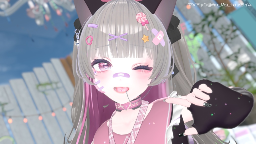 【複数アバター対応】チェーンリップピアス&リングリップピアス【MA対応】