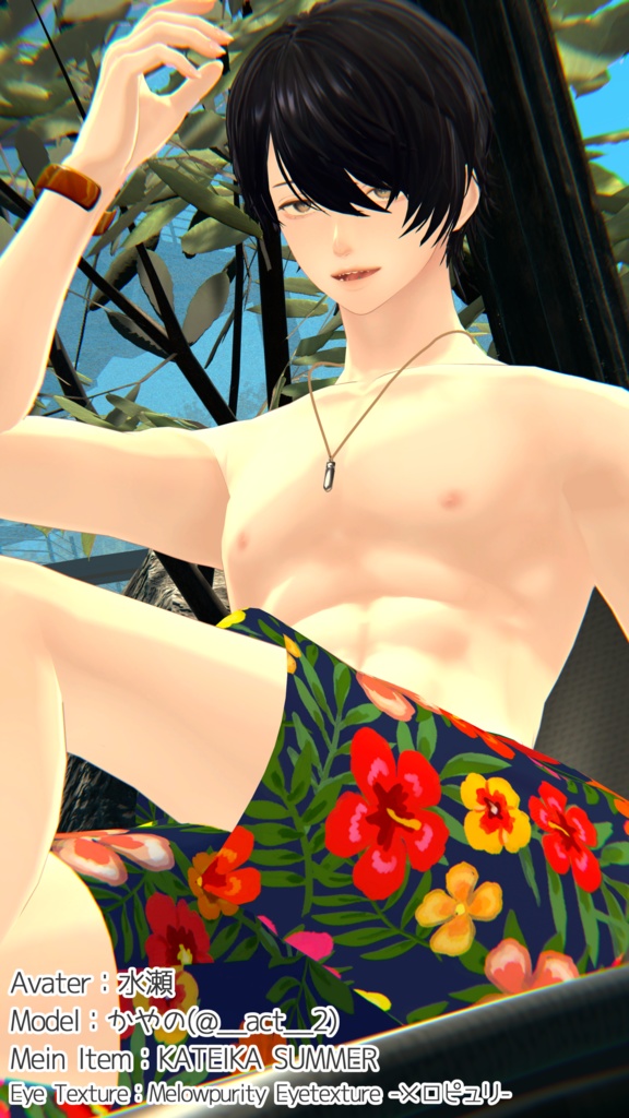 【男性アバター向け水着】KATEIKA SUMMER/家庭科サマー【MA対応】