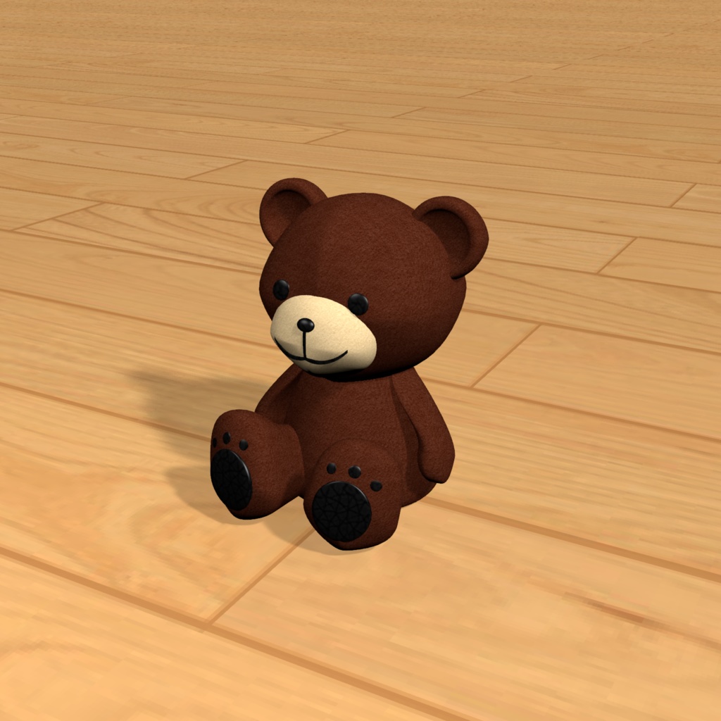 【3D素材】座るくま ぬいぐるみ｜FBX/OBJ/DXF｜商用利用可