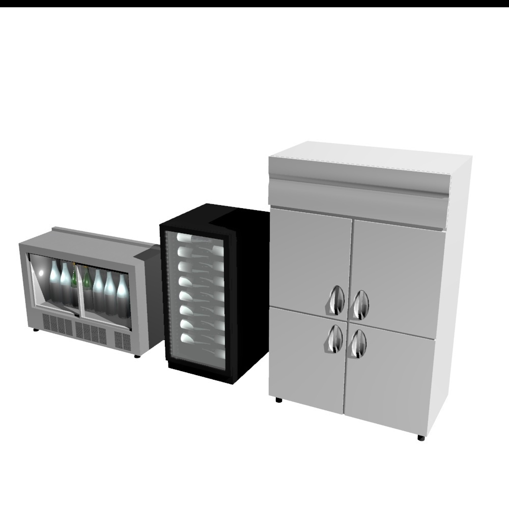 【3D素材】厨房器具セット1｜FBX/OBJ/DXF｜商用利用可