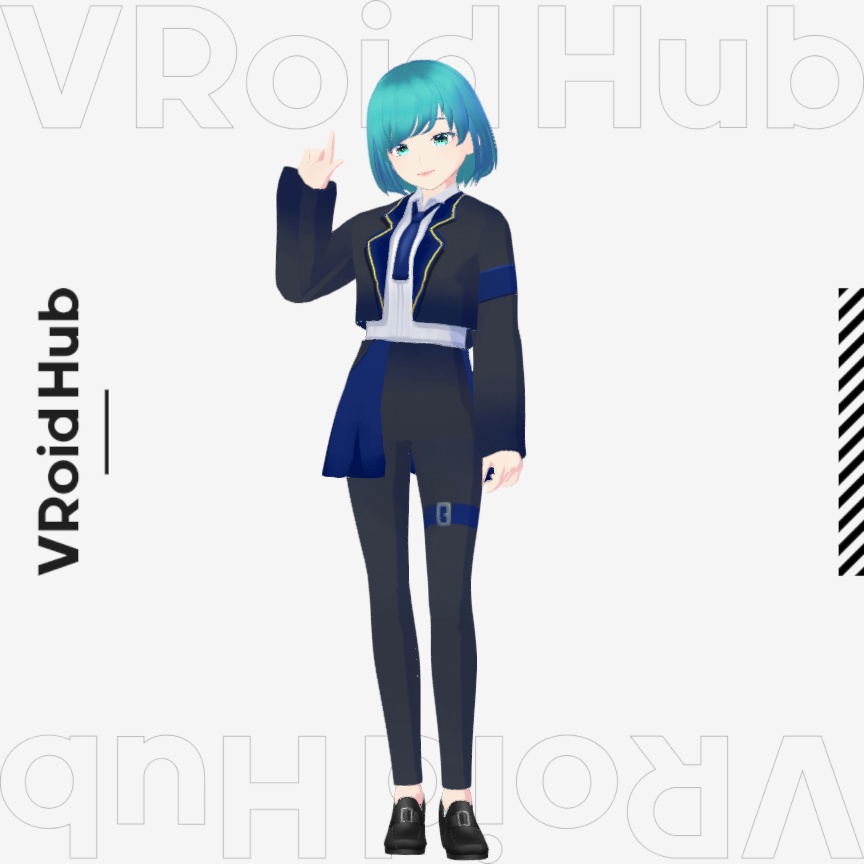 [VRoid衣装] ステージ衣装 [青]