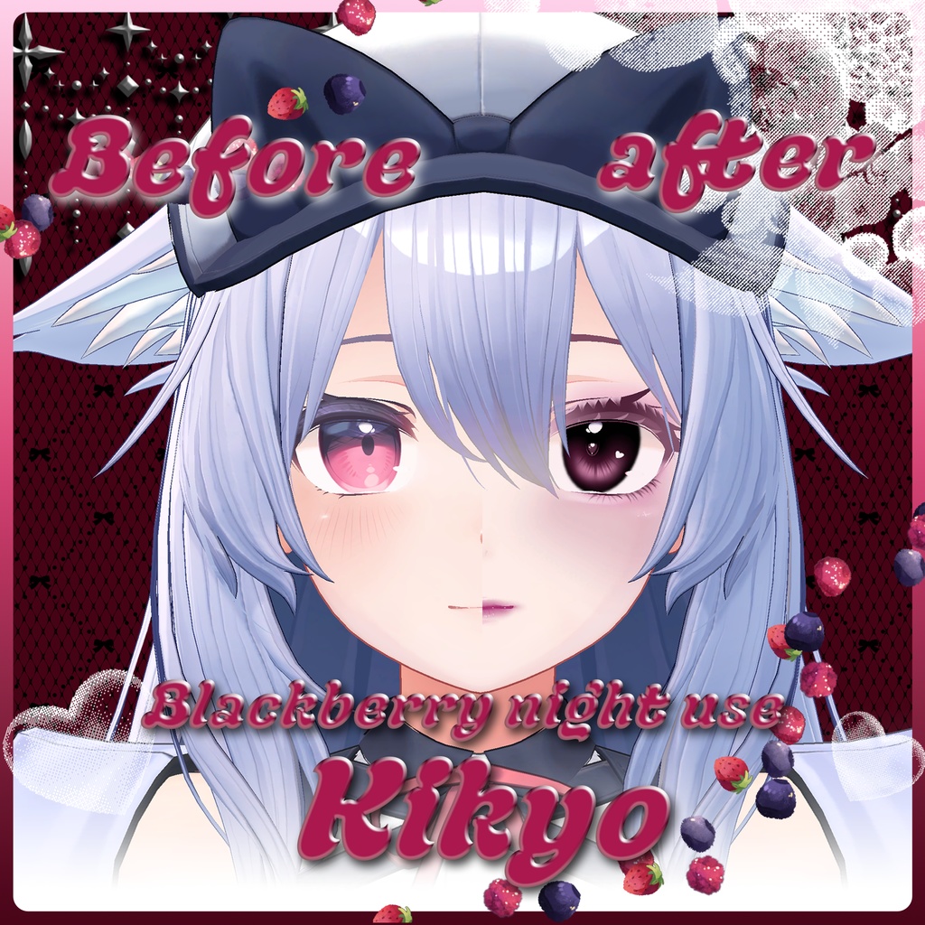 【5アバター対応】Berry Kissed Make&Eye texture+Gimmick