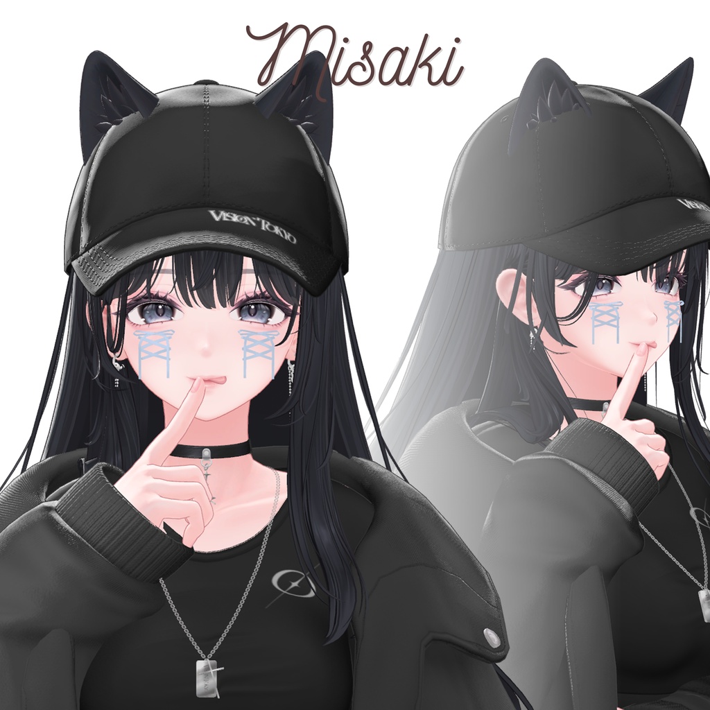 【3アバター対応】StitchCheek-フェイスアクセ-