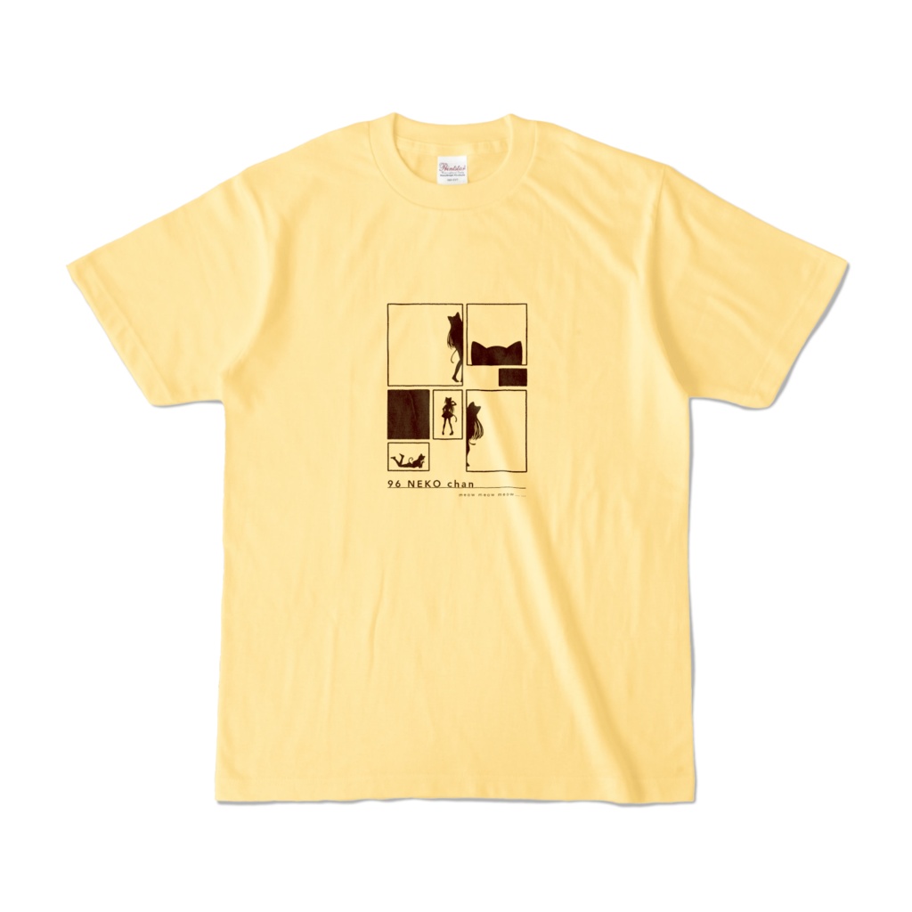 96NEKOchan Tシャツ(ライトイエロー)
