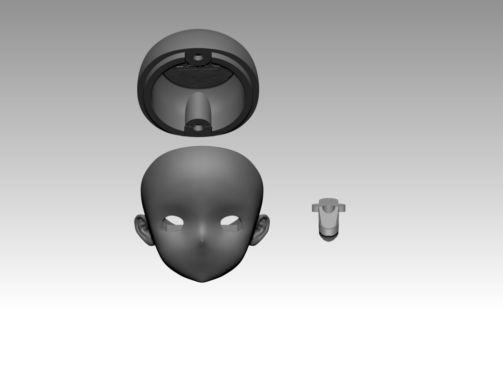 Blanca オリジナルドールヘッド B-HA-02 1/4ドール向けキャスト製ヘッド