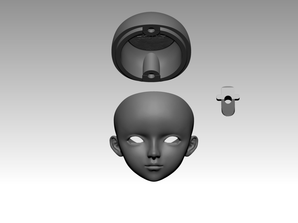 Blanca オリジナルドールヘッド B-HR-01 1/4ドール向けキャスト製ヘッド