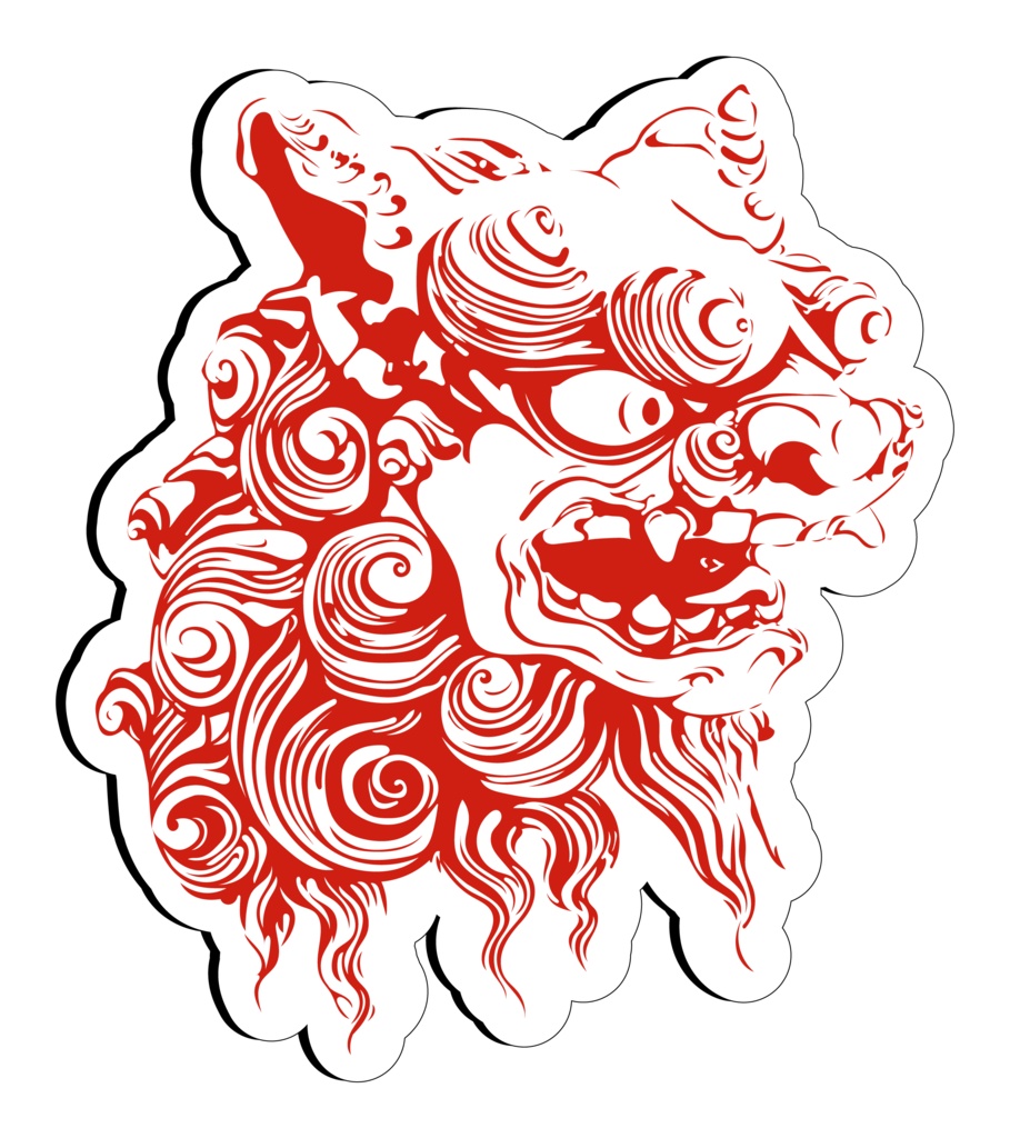 沖縄シーサー ベクターデザイン【横顔】AI・SVG・PNG収録