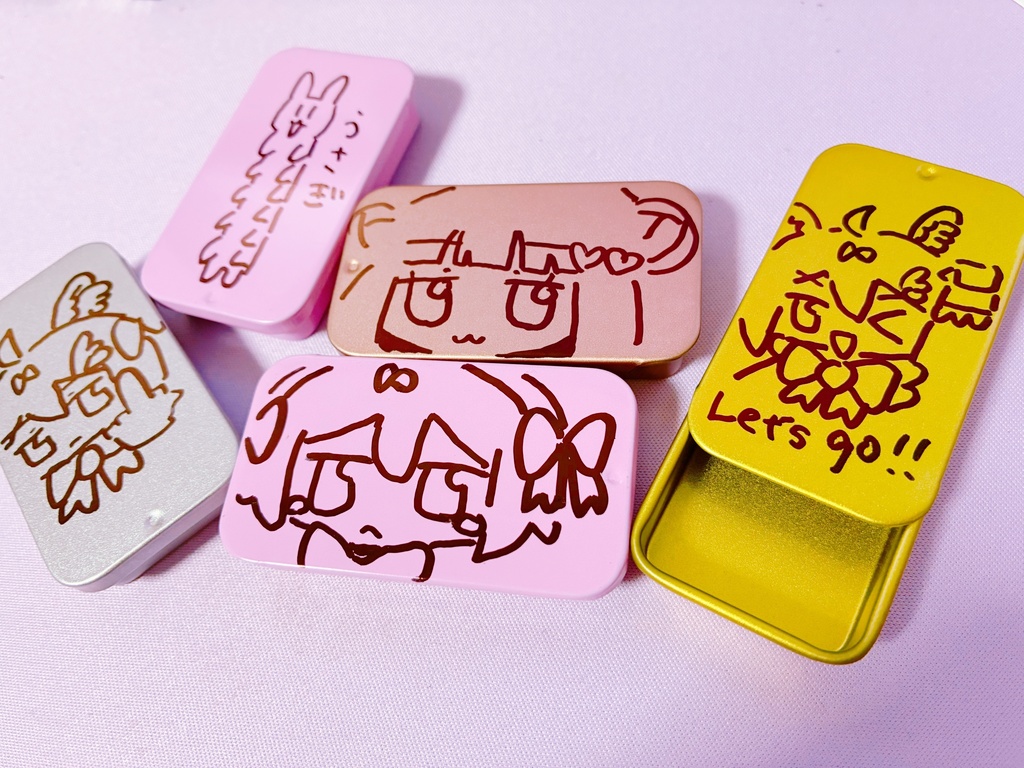 手描きらくがき缶ケース