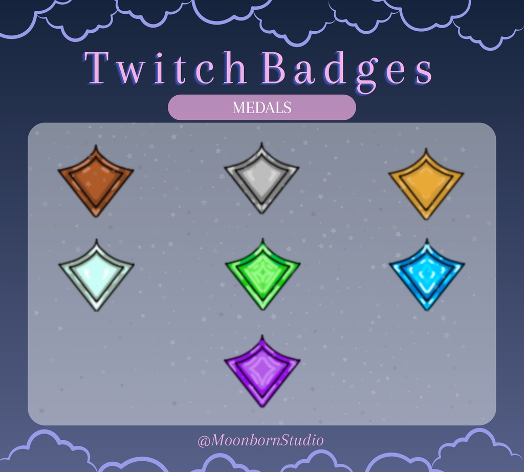 Twitch Badges | 7 Medals/ranked Medals