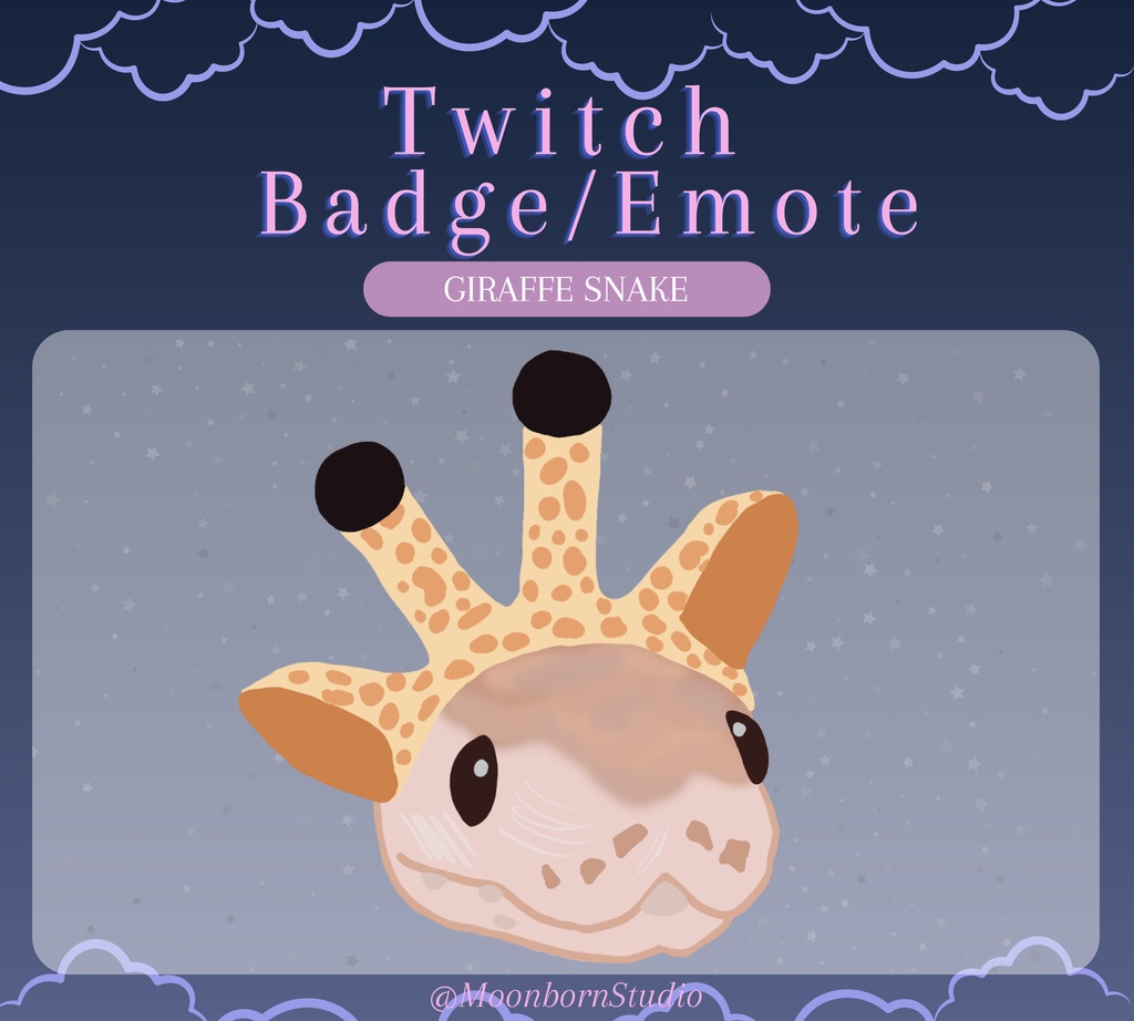 Twitch Badges & Emotes | Giraffe Snake