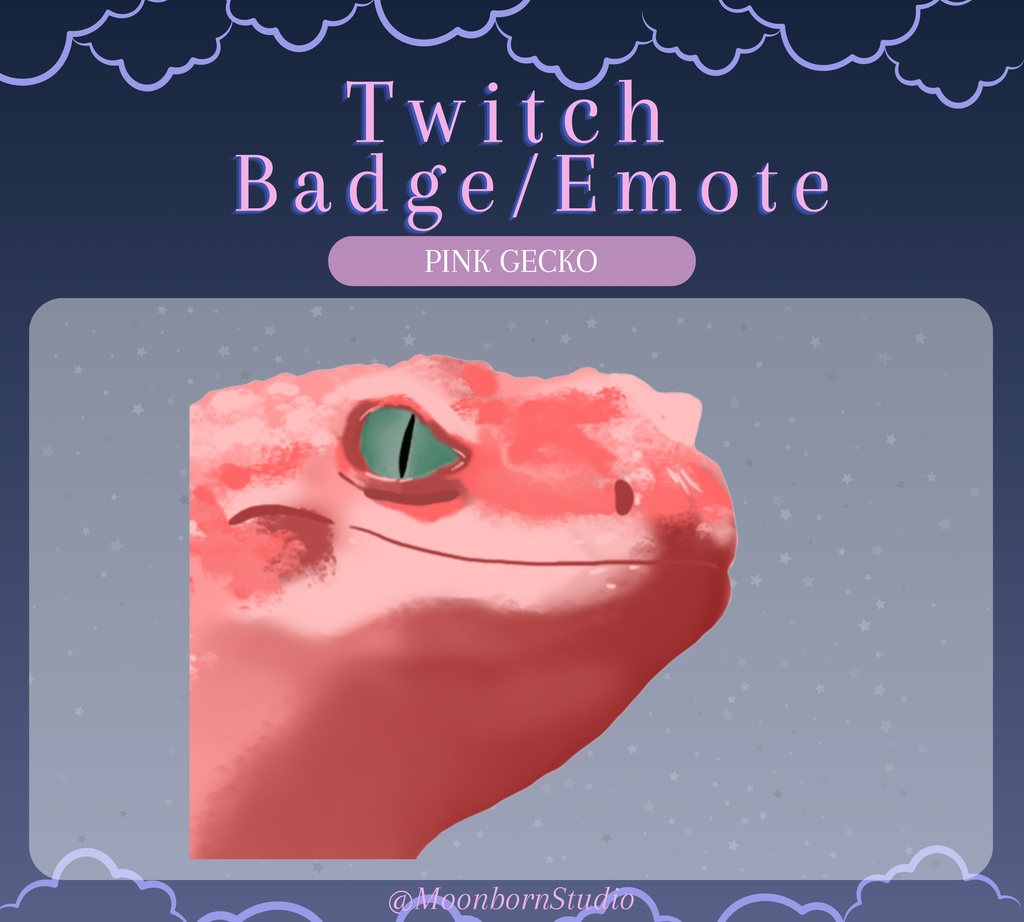 Twitch Badges & Emotes | Pink Gecko