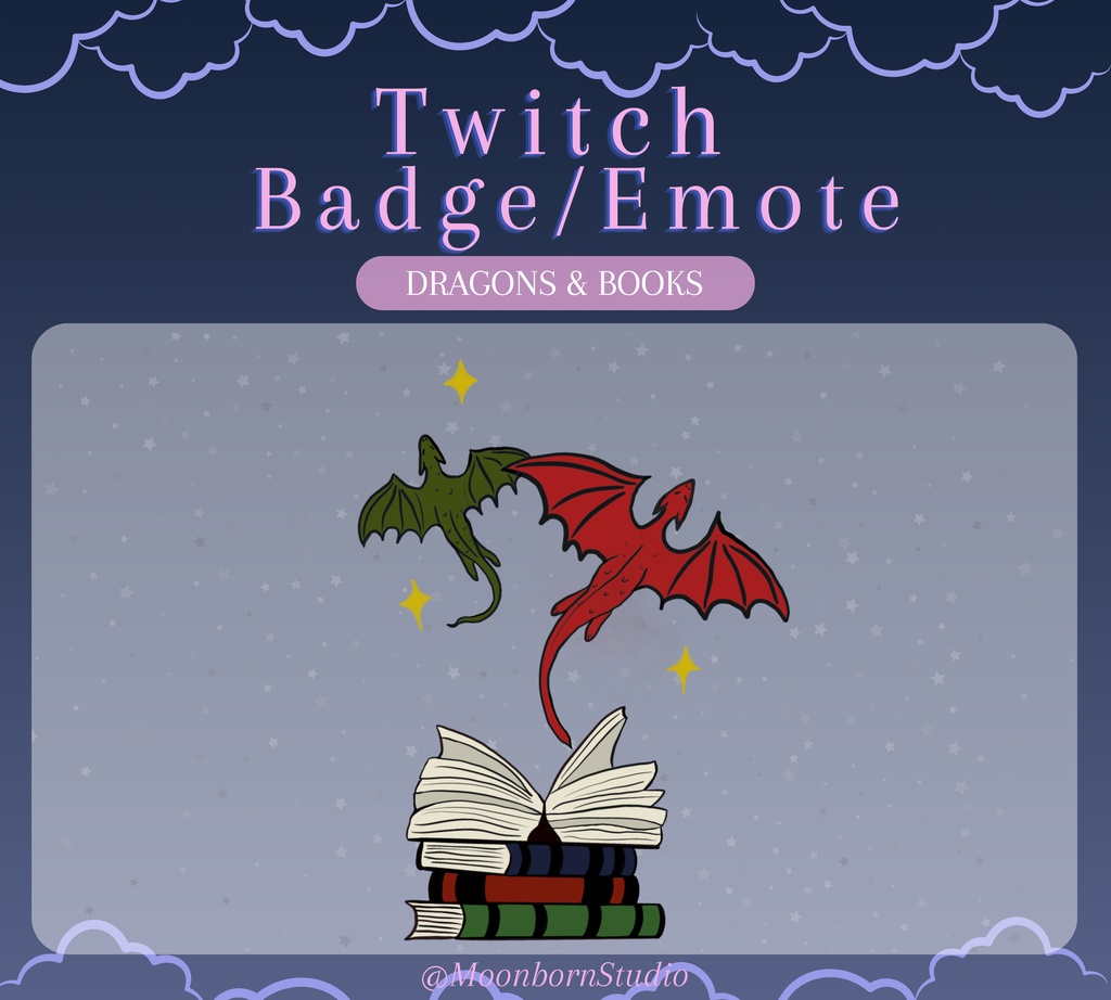 Twitch Badges & Emotes | Dragons and Books