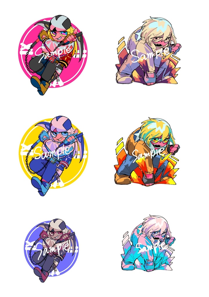 テリー&アクセル　型抜きシール