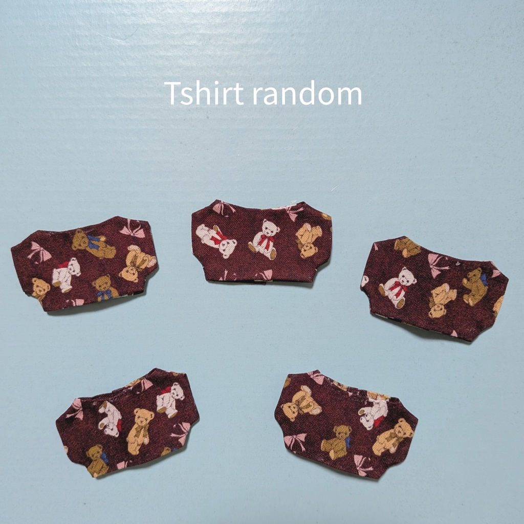 【ぬい服】テディベア_くま柄ジャケット&Tシャツ🐻🐻🐻