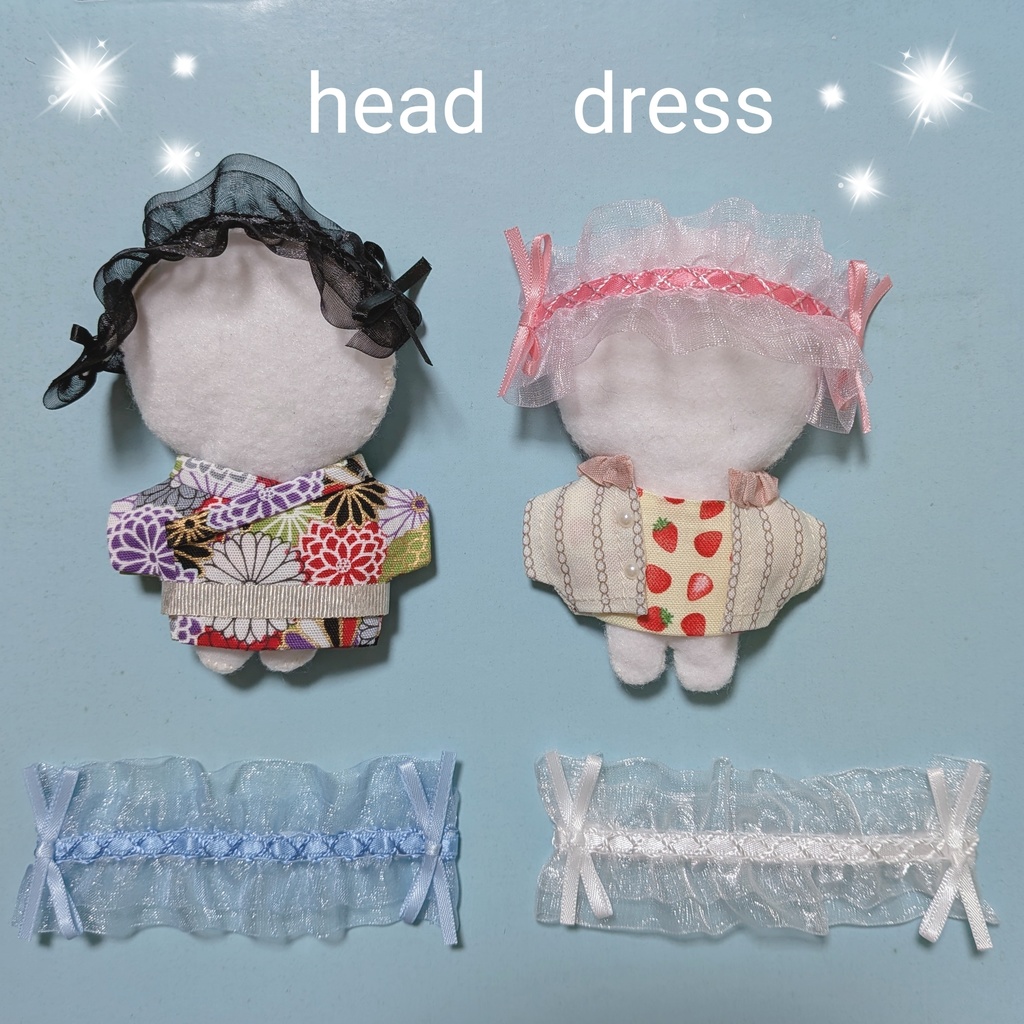 【ぬい服】リボンカチューシャ🎀ヘッドドレス🎀ロリータ🎀