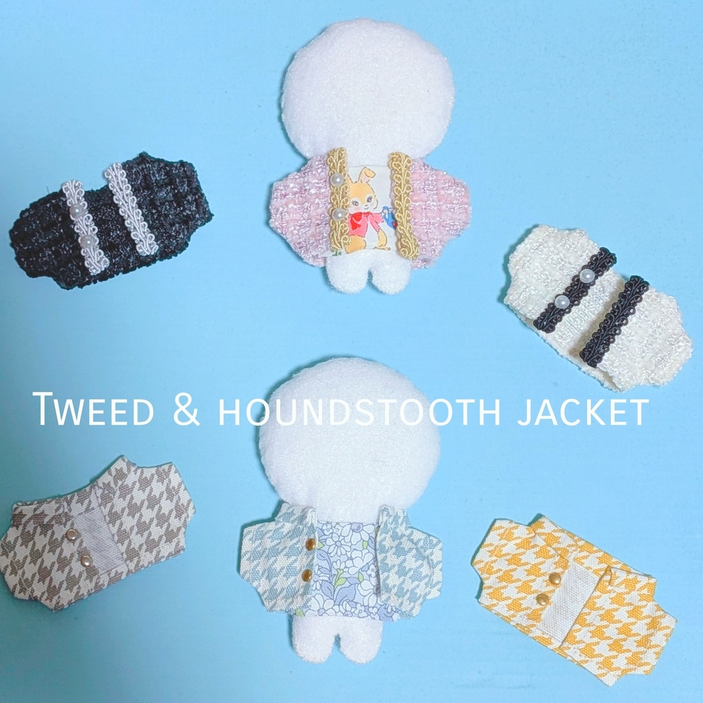 【ぬい服】ツイード&千鳥柄ジャケット【アウター】