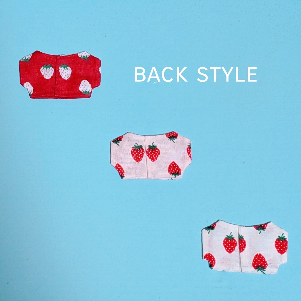 【ぬい服】イチゴ柄Tシャツ🍓