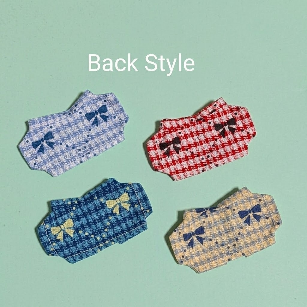 【ぬい服】チェック×リボン柄ジャケット【アウター】