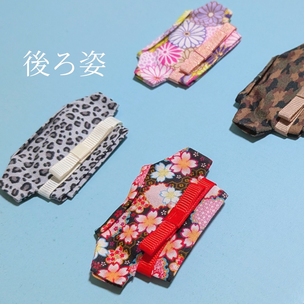 【ぬい服】浴衣_着物_和服 和柄/ヒョウ柄/迷彩柄【ぬい用】
