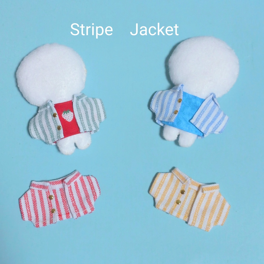 【ぬい服】ストライプ　カラージャケット