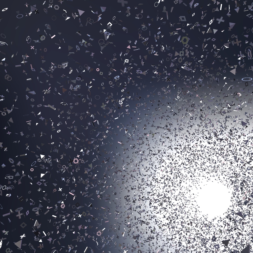 アステロイドベルトシェーダー「nmAsteroidBelt」&ワールド背景用Sci-Fi宇宙船セット