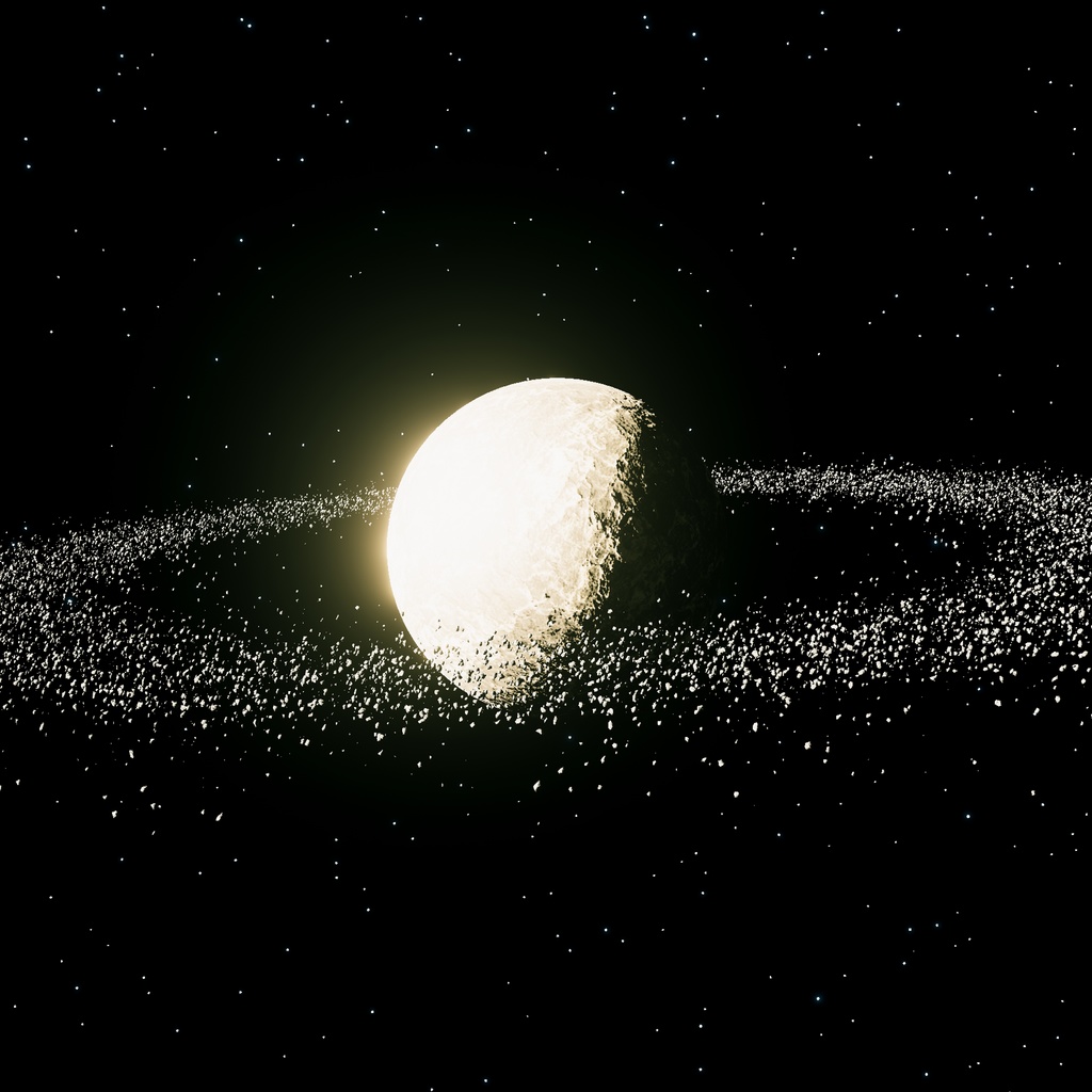 アステロイドベルトシェーダー「nmAsteroidBelt」&ワールド背景用Sci-Fi宇宙船セット