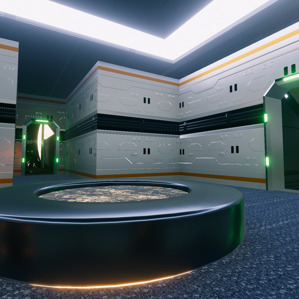 アステロイドベルトシェーダー「nmAsteroidBelt」&ワールド背景用Sci-Fi宇宙船セット