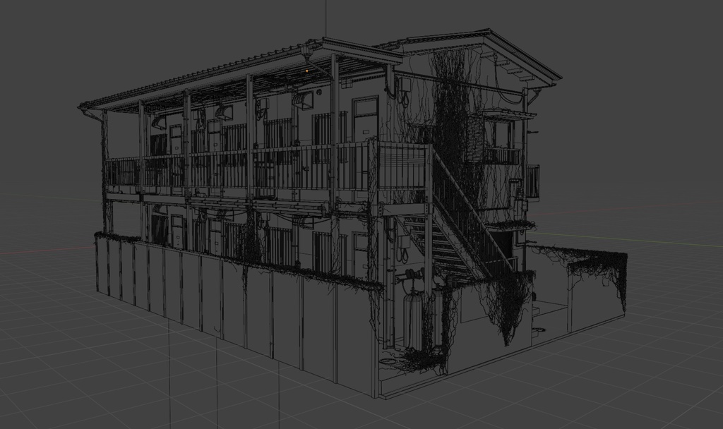 3Dモデル「アパート」