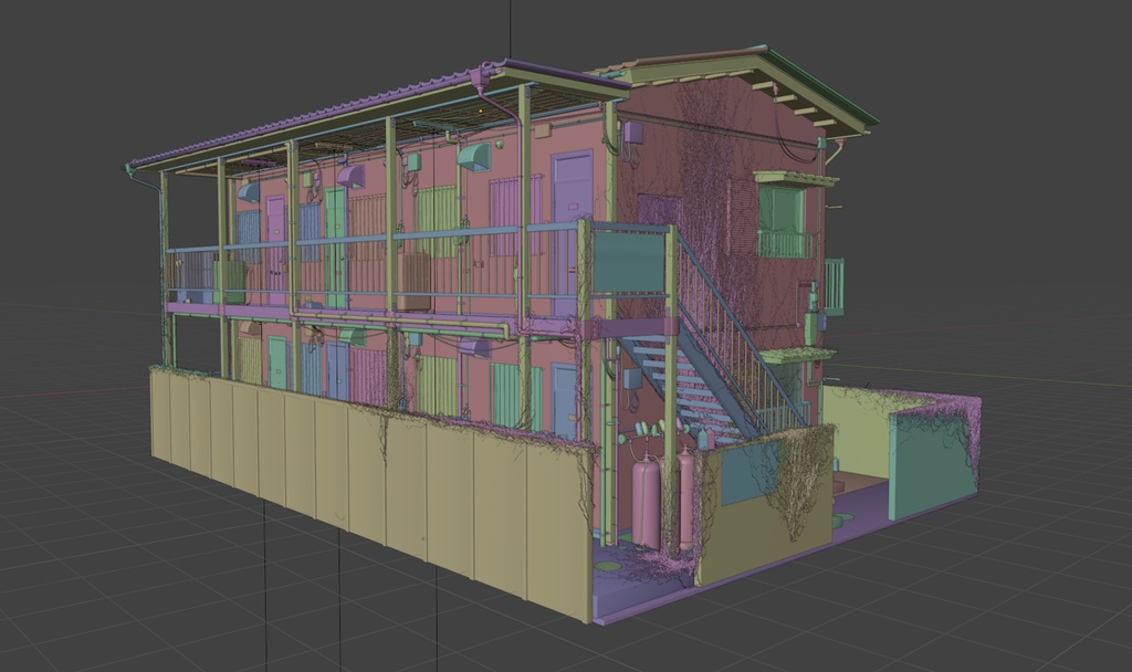 3Dモデル「アパート」