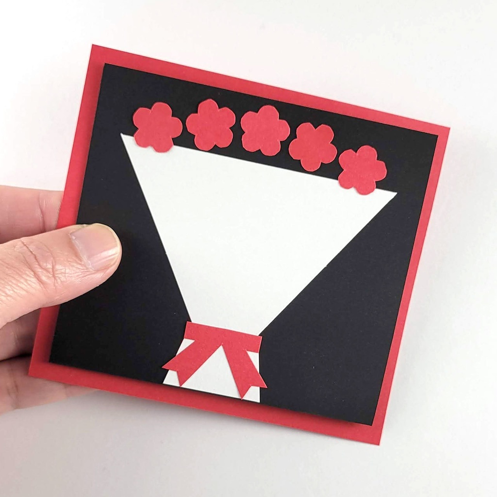 【母の日】花束Ver.のいないいないばあメッセージカードが作れる型紙(ダウンロード版)