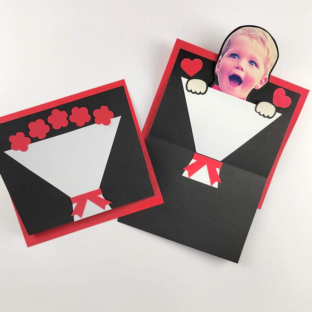 【母の日】花束Ver.のいないいないばあメッセージカードが作れる型紙(ダウンロード版)