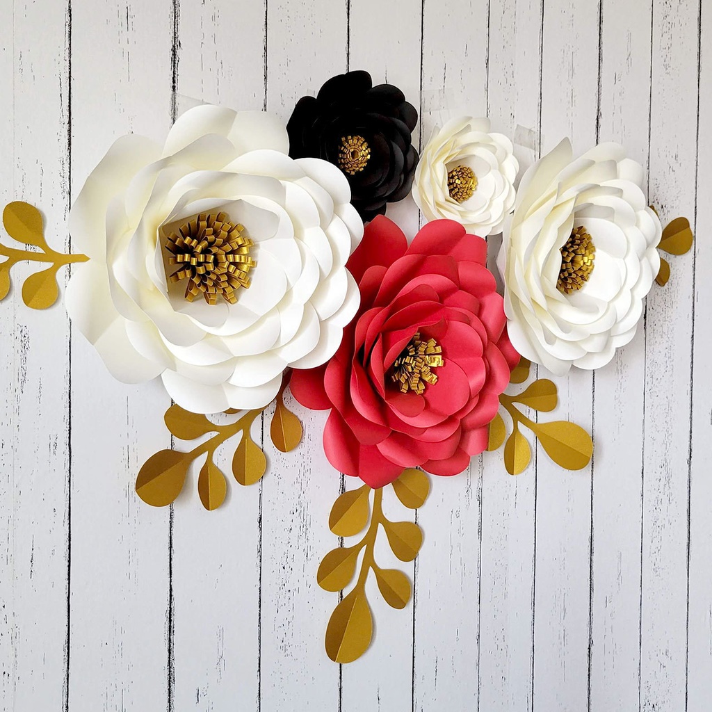 【ウェディング・卒園・送別会の装飾】手作りジャイアントフラワーの型紙セット(ダウンロード販売)