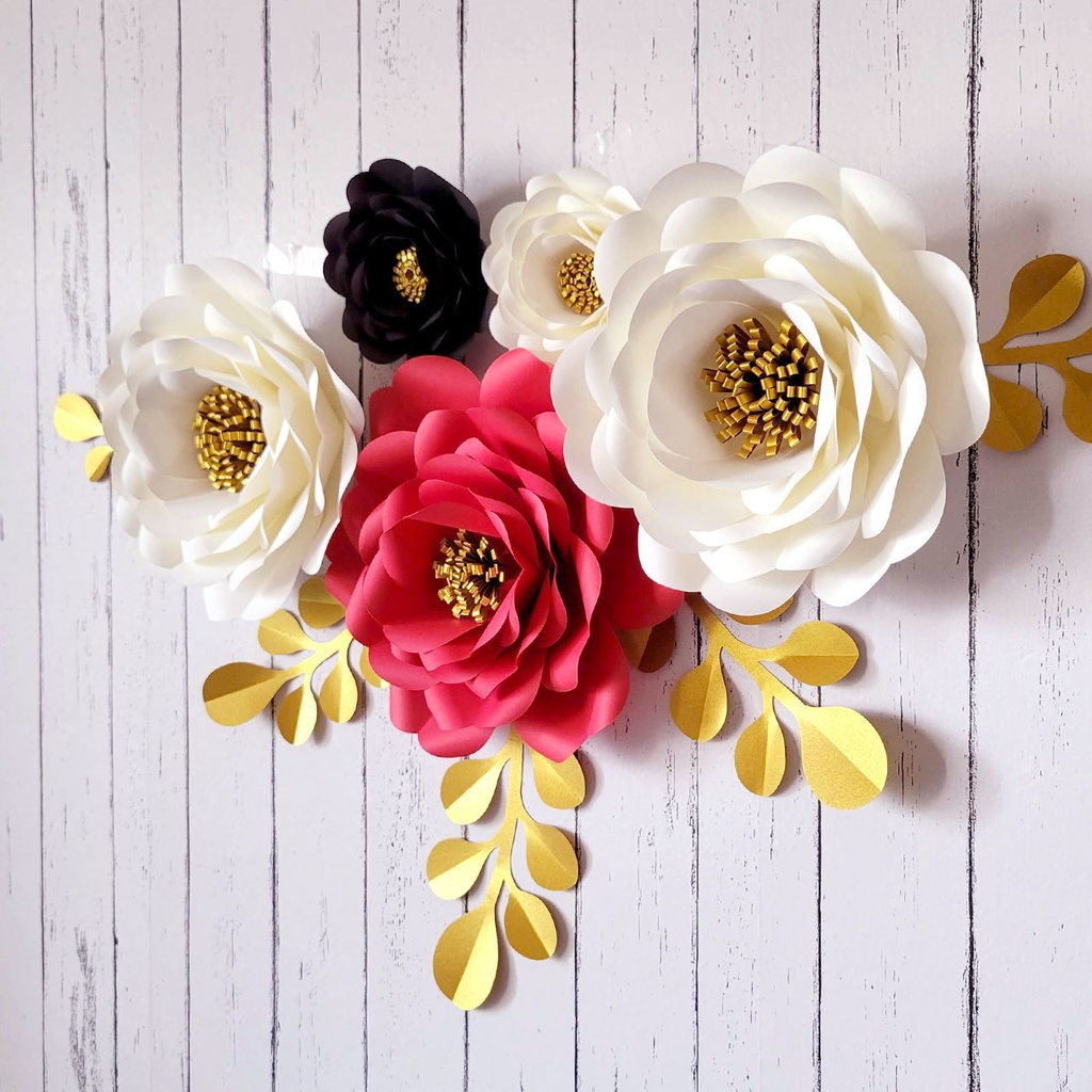 【ウェディング・卒園・送別会の装飾】手作りジャイアントフラワーの型紙セット(ダウンロード販売)