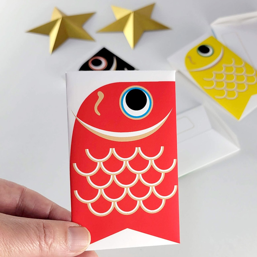 鯉のぼりポチ袋(5色)が作れる素材(ダウンロード版)