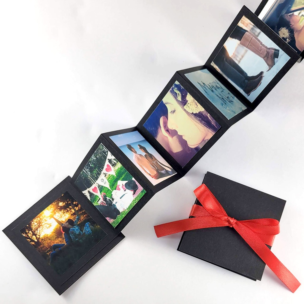 【ポケットアルバム】片面12枚・両面24枚の写真が貼れる、ジャバラ折りのミニアルバム