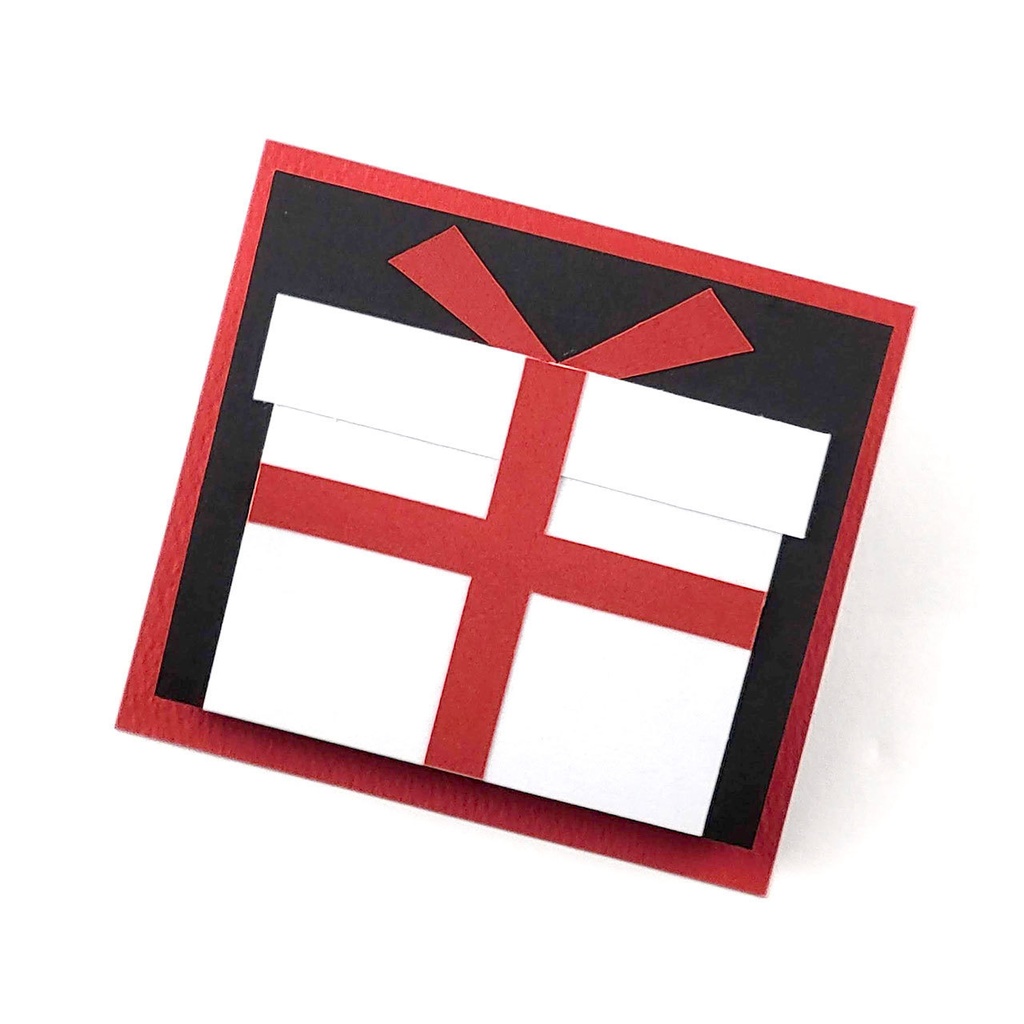 顔写真が飛び出す!「いないいないばあ」メッセージカードの手作りキット(2個セット/レッド)誕生日カード