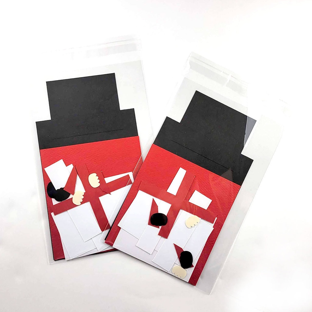 顔写真が飛び出す!「いないいないばあ」メッセージカードの手作りキット(2個セット/レッド)誕生日カード