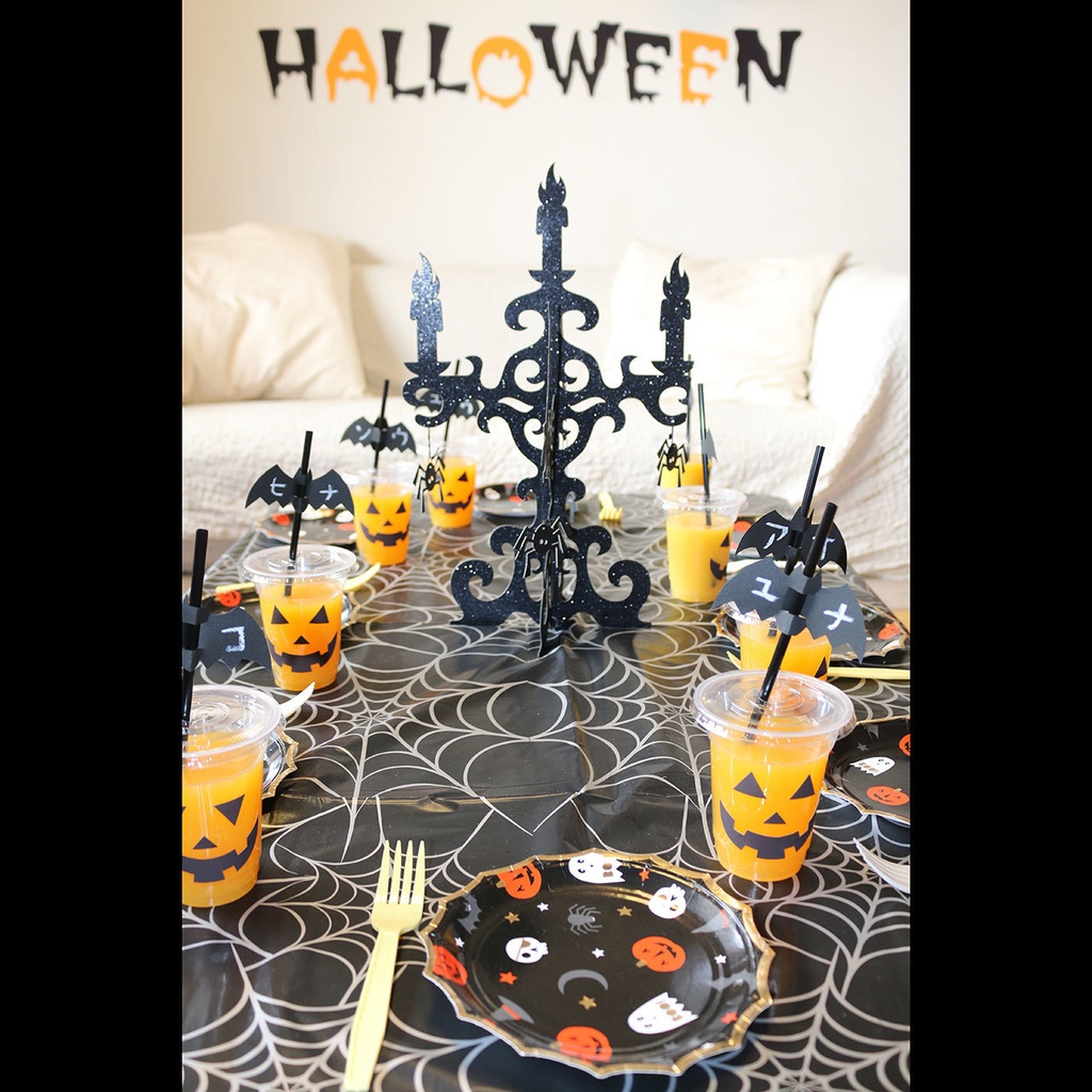 「HALLOWEEN」の文字のハロウィンバナー素材(ダウンロード販売)