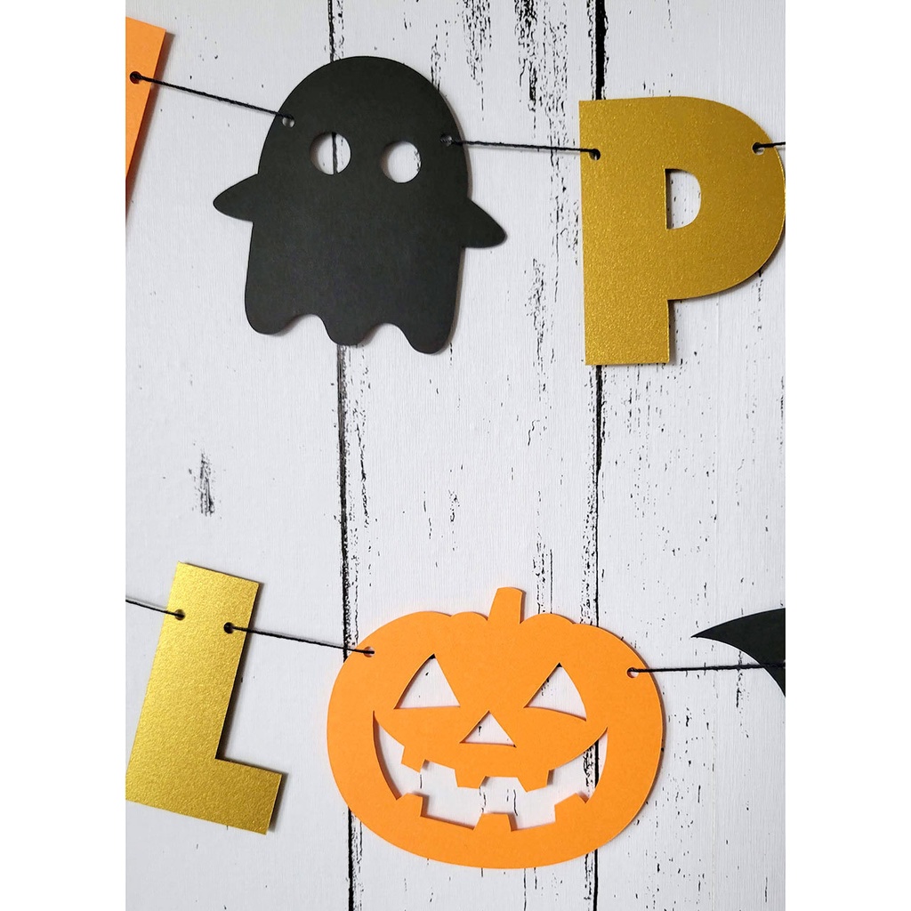 5種のハロウィンモチーフと3色カラーが可愛い!ハロウィンガーランド