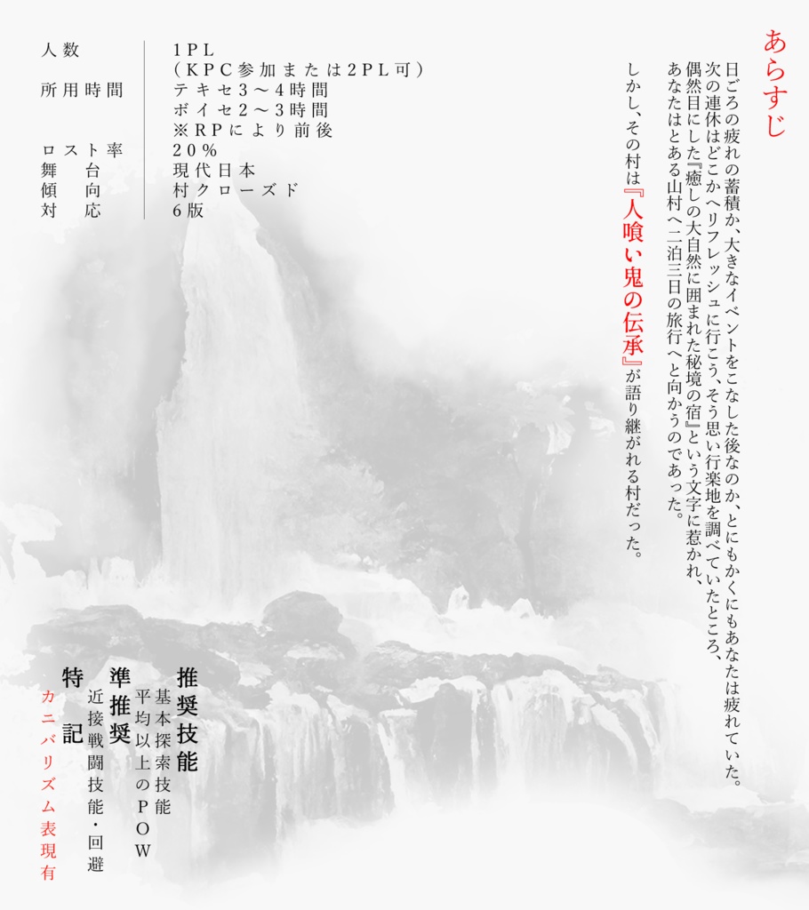 【CoC】人喰い鬼の村 SPLL:E109815