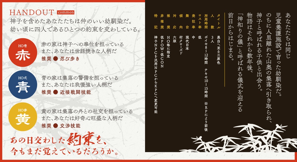 【CoC】黒白へ至る三原色 SPLL:E195946