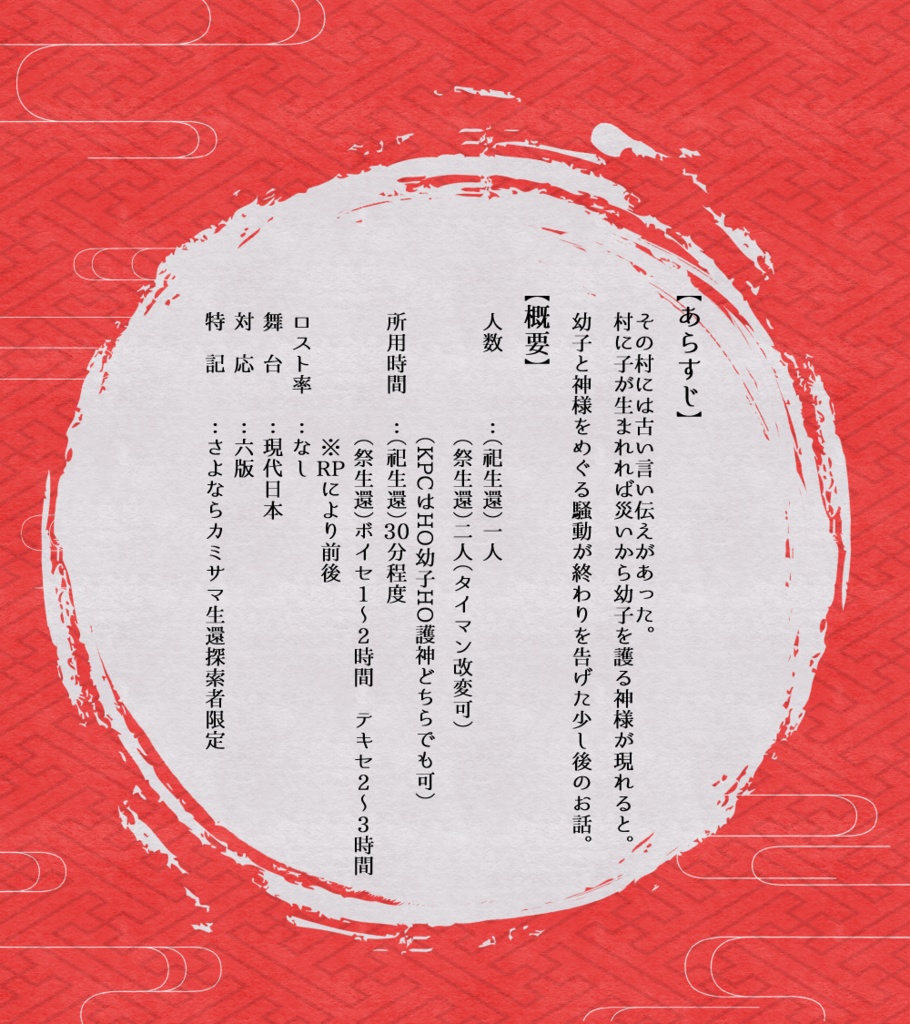 【CoC】さよならカミサマ-まつりあと- SPLL:E192798