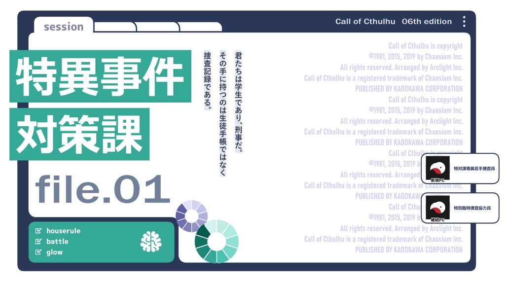 【CoC】特異事件対策課 SPLL:E191765